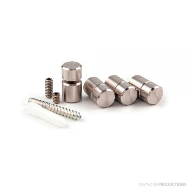 Gyford Décor Complete 1/2"D x 1/2"L Stainless Steel Standoff Kit SOK-SS50-1500
